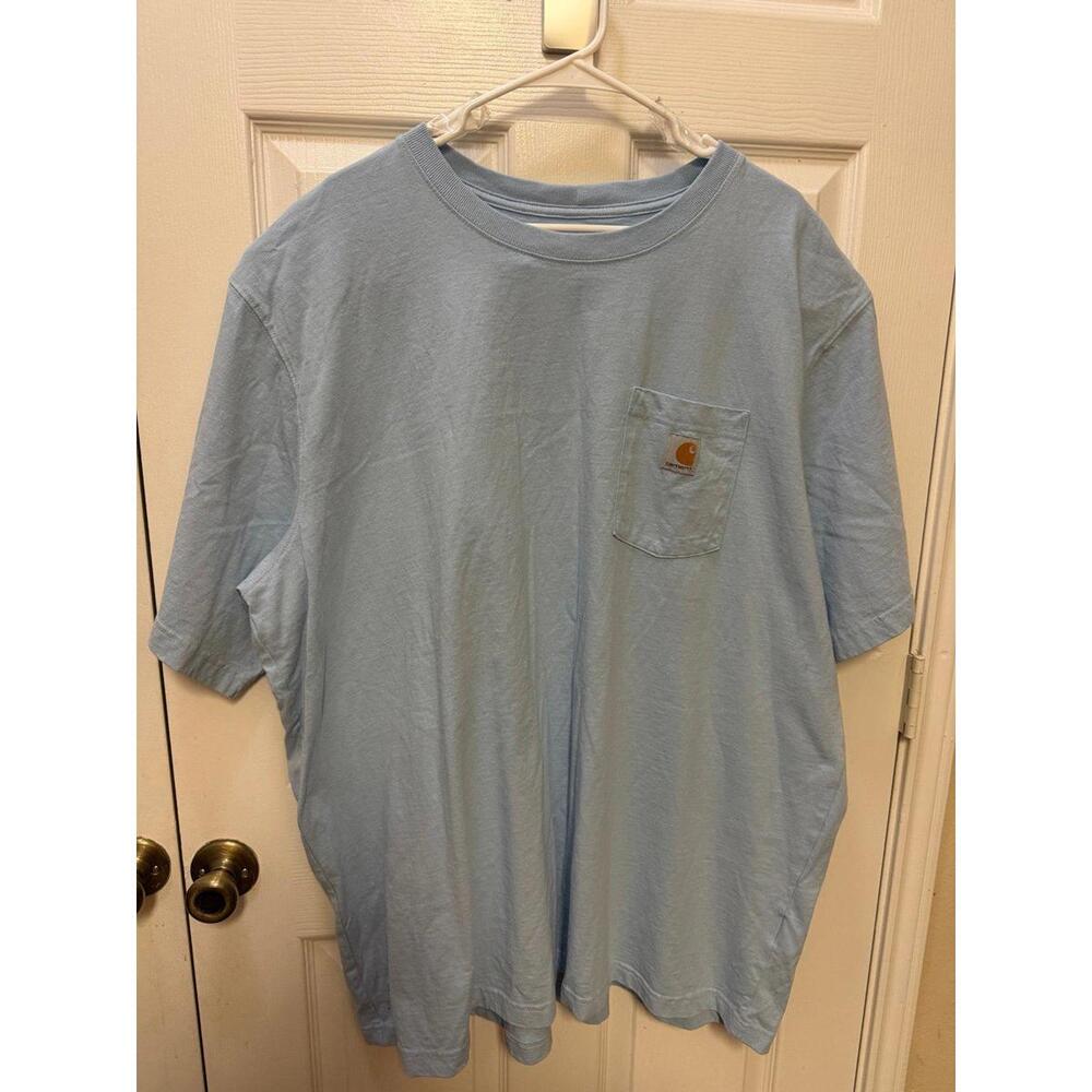 Carhartt 3XL Relaxed Fit Pocket T Shirt Light Blue